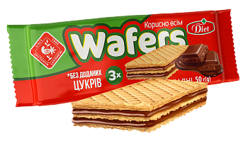 Wafers with filling Wafers Diet with the aroma of chocolate 50 g